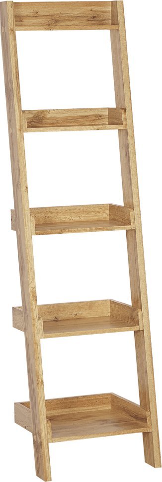 Beliani Regał drabina 5 półek jasne drewno MOBILE DUO