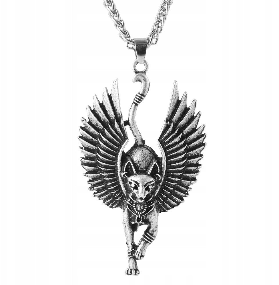 NASZYJNIK Bastet AMULET Staroegipski RA Słońce 132