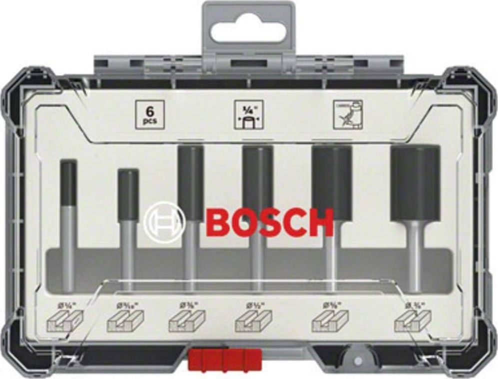 Bosch BOSCH ZESTAW FREZÓW PROSTYCH 6szt. UCHWYT 1/4 B2607017467