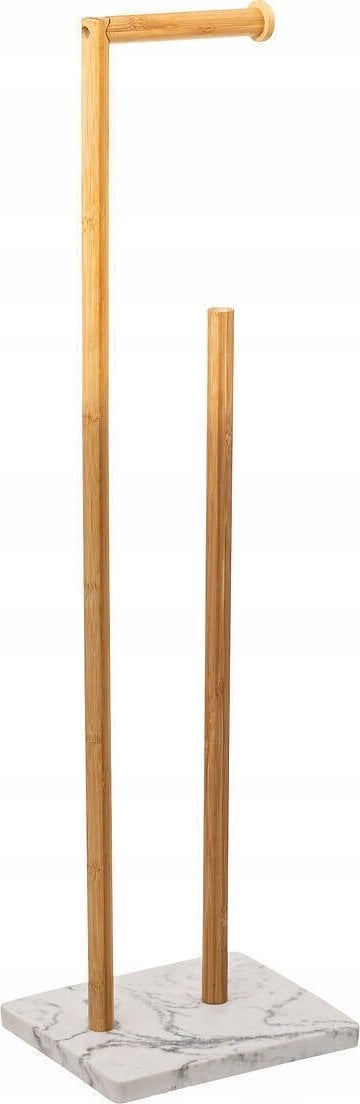 5five Stojak na papier toaletowy LEA, podstawa imitująca marmur i bambusowy stelaż