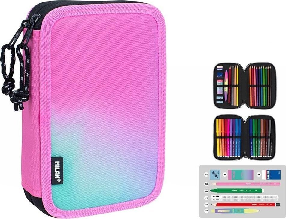 Piórnik Milan Piórnik 2 poz. z wyposażeniem Sunset różowy MILAN