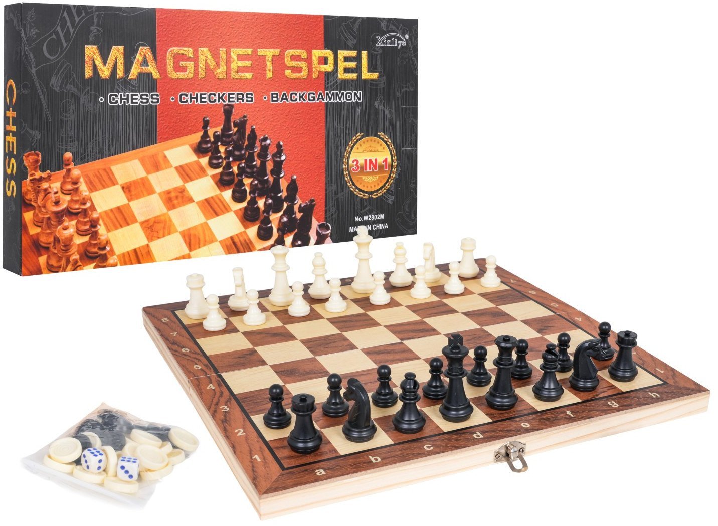 Drewniany Zestaw Gier 3w1