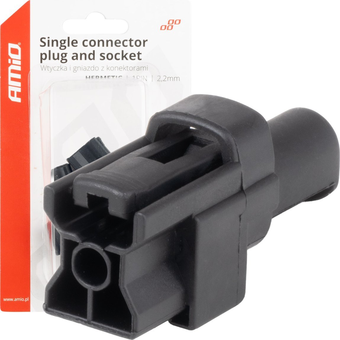 Złącze elektryczne wodoodporne zestaw 1 pin 2.2mm amio-04345