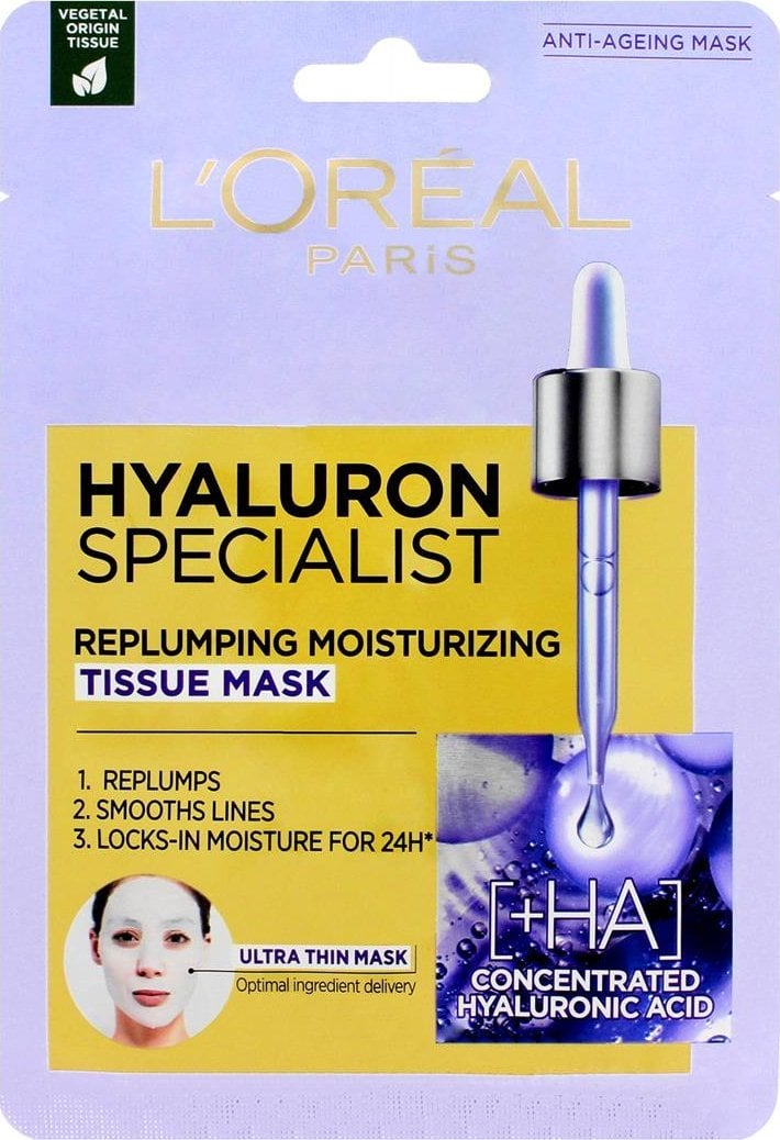 L’Oreal Paris Loreal Hyaluron Specialist Nawilżająca Maska do twarzy na tkaninie 30g