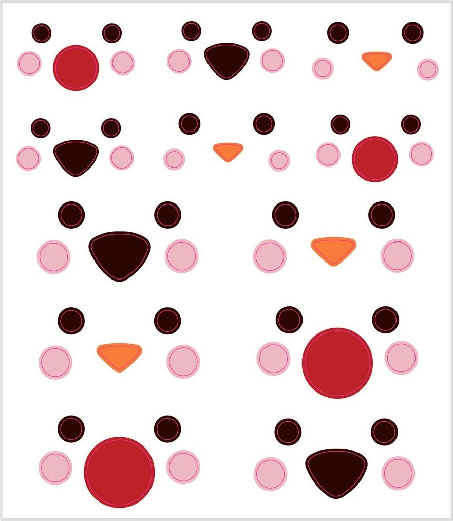 Creativ Company Naklejki Twarzyczki Zwierząt Polarnych