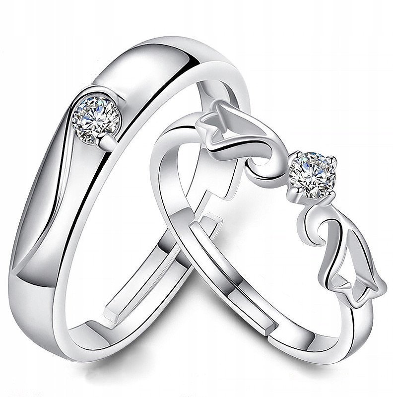 Srebrne OBRĄCZKI ŚLUBNE STAL PARA Regulowane r.UNI