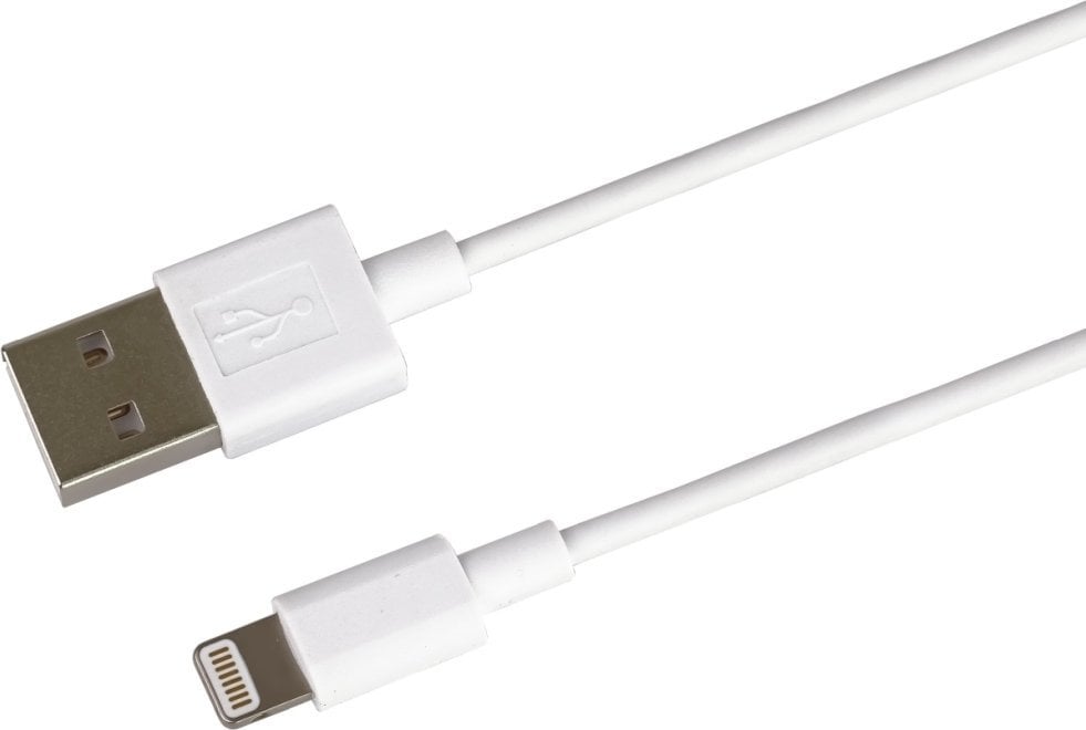Kabel USB PremiumCord USB-A - Lightning 1 m Biały (kipod31)