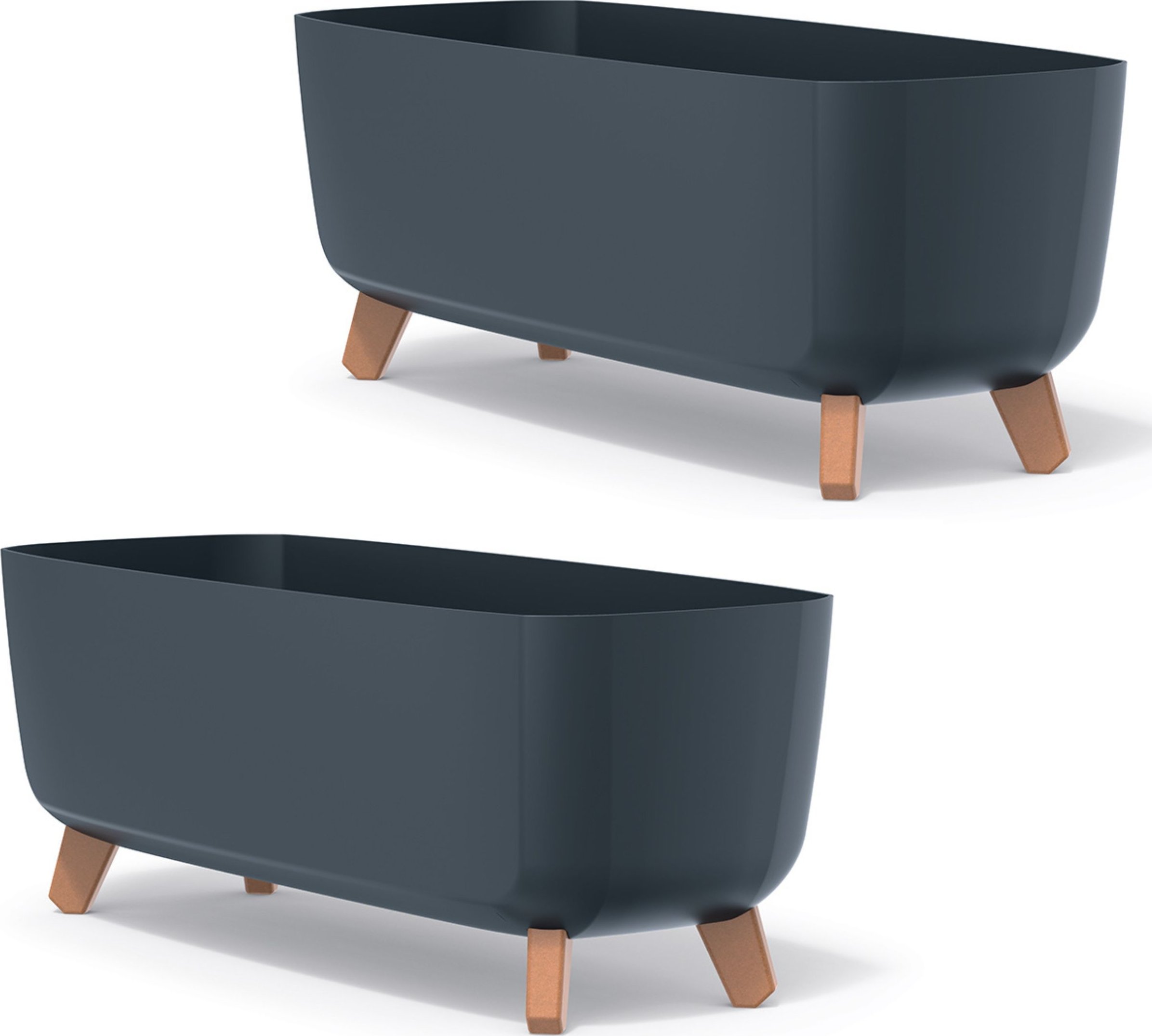 Prosperplast 2x Doniczka na nóżkach GRACIA CASE DGCL600 Skrzynka