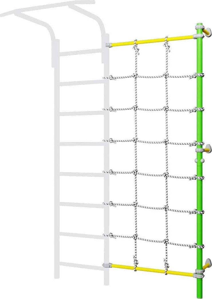 Małpiszon Słupek przyścienny z siatką do drabinki jasnozielony Kometa