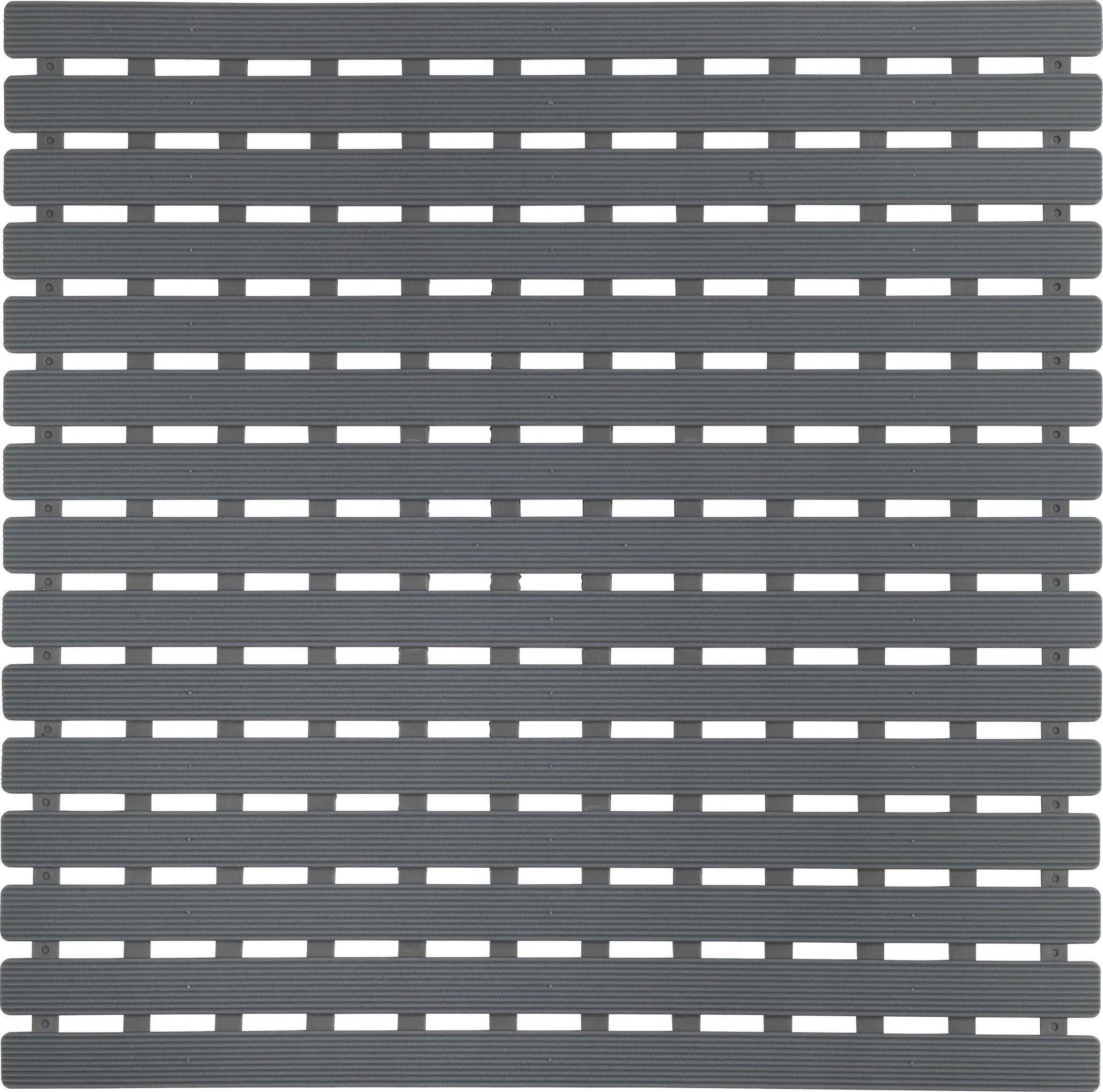 Wenko Antypoślizgowa, kwadratowa mata pod prysznic lud do wanny, 54x54 cm, z tworzywa sztucznego (bez PCV), kolor szary, marka WENKO