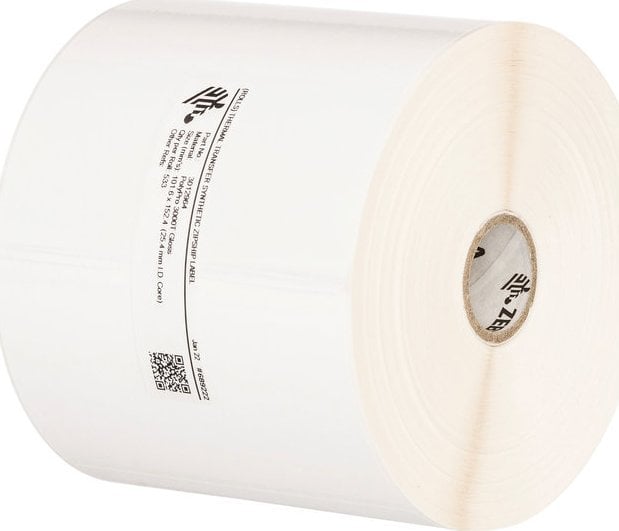 Zebra Zebra LABEL, POLYETHYLENE, 148X210MM; THERMAL TRANSFER, POLYE 3100T GLOSS, PERMANENT ADHESIVE, 76MM CORE