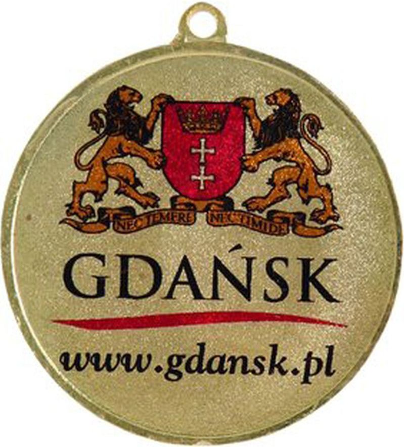 Victoria Sport Medal złoty- biegi - medal stalowy z nadrukiem luxor jet