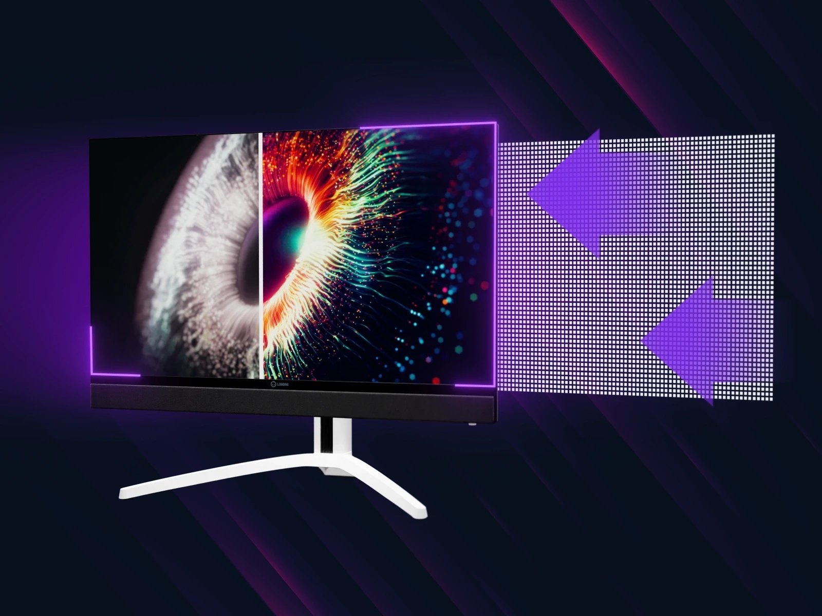 LORGAR 27MP1, UHD MiniLED Gaming Monitor Pro, 27'' (3840*2160) fast IPS flat monitor, black/milky grey