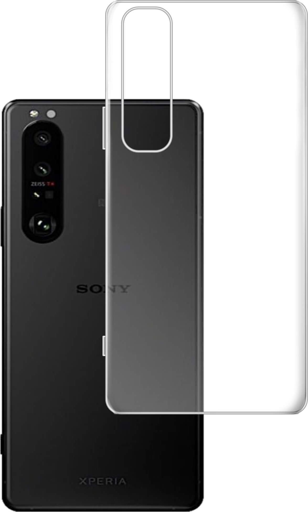 etumi Etui Do Sony Xperia 1 Iii Gumowe Slim Clear View Pokrowiec Ochronny / Futerał Obudowa / Ochrona Clear Cover Bezbarwne Slim Case0282