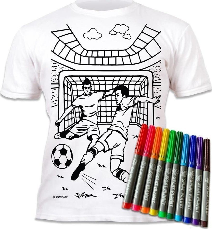 Koszulka do wielokrotnego kolorowania Piłka 7-8