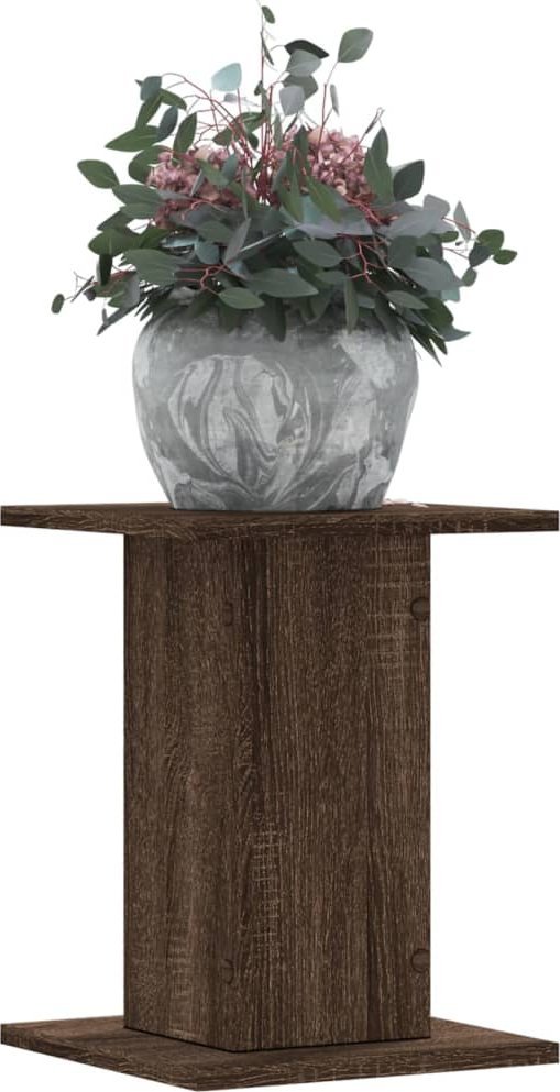 vidaXL Stojaki na rośliny, 2 szt., brązowy dąb, 30x30x40 cm