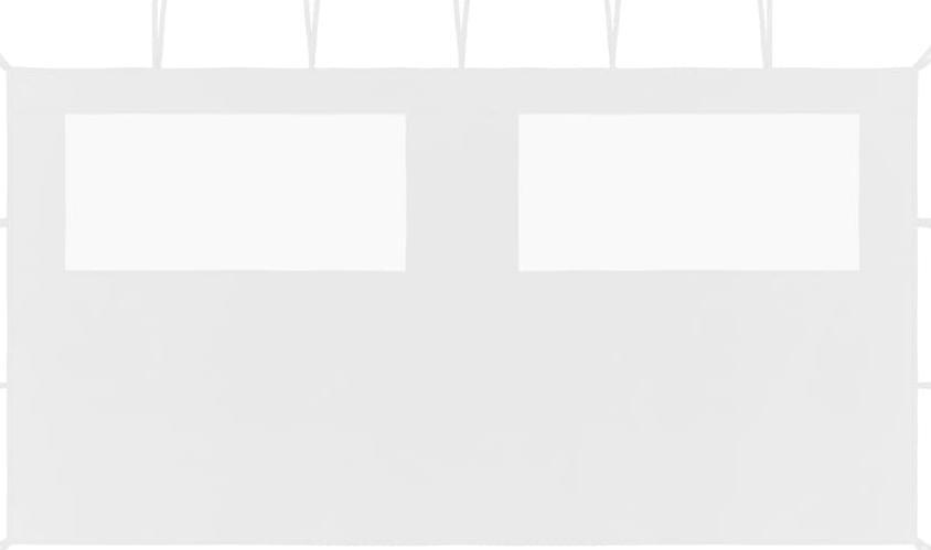 vidaXL Ścianka z oknami do altany, 4x2 m, biała