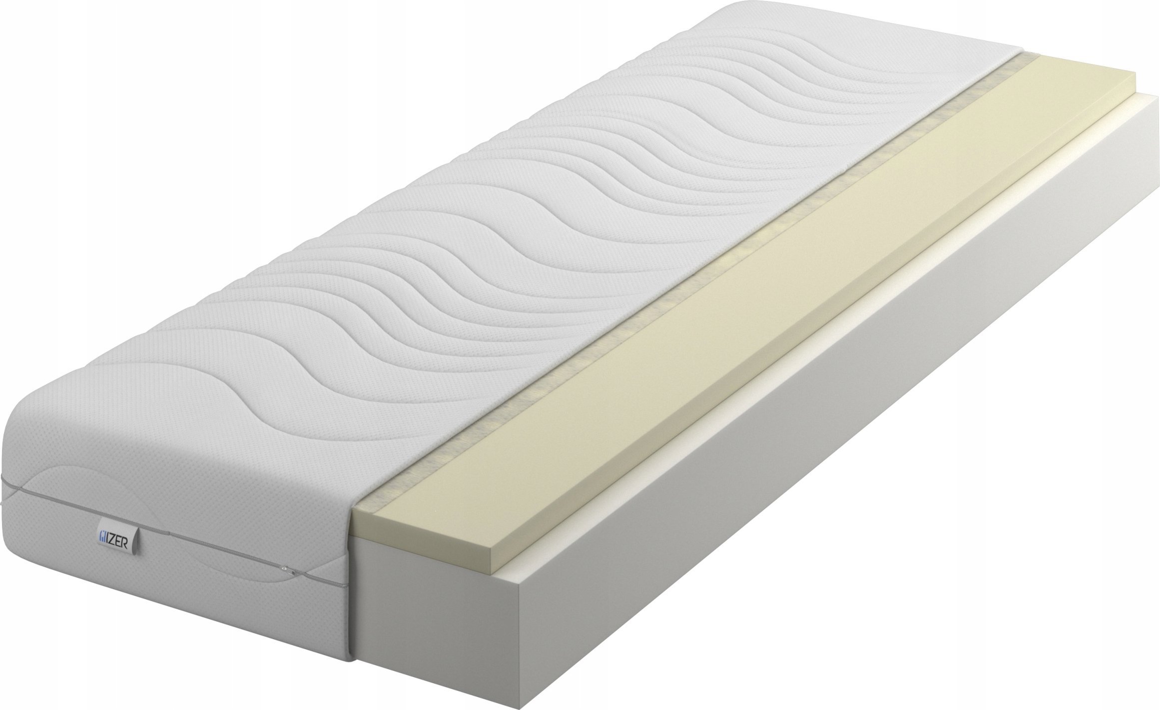 Materac piankowy Comfort + Visco 135x190 16cm | Pianka VISCO | Dwustronny H2/H3 | Pikowany pokrowiec |