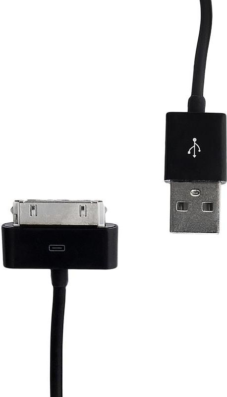 Kabel USB Whitenergy USB-A - Apple 30-Pin 0.3 m Czarny (09971)