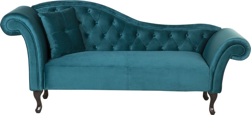 Shumee Szezlong welurowy lewostronny niebieski LATTES