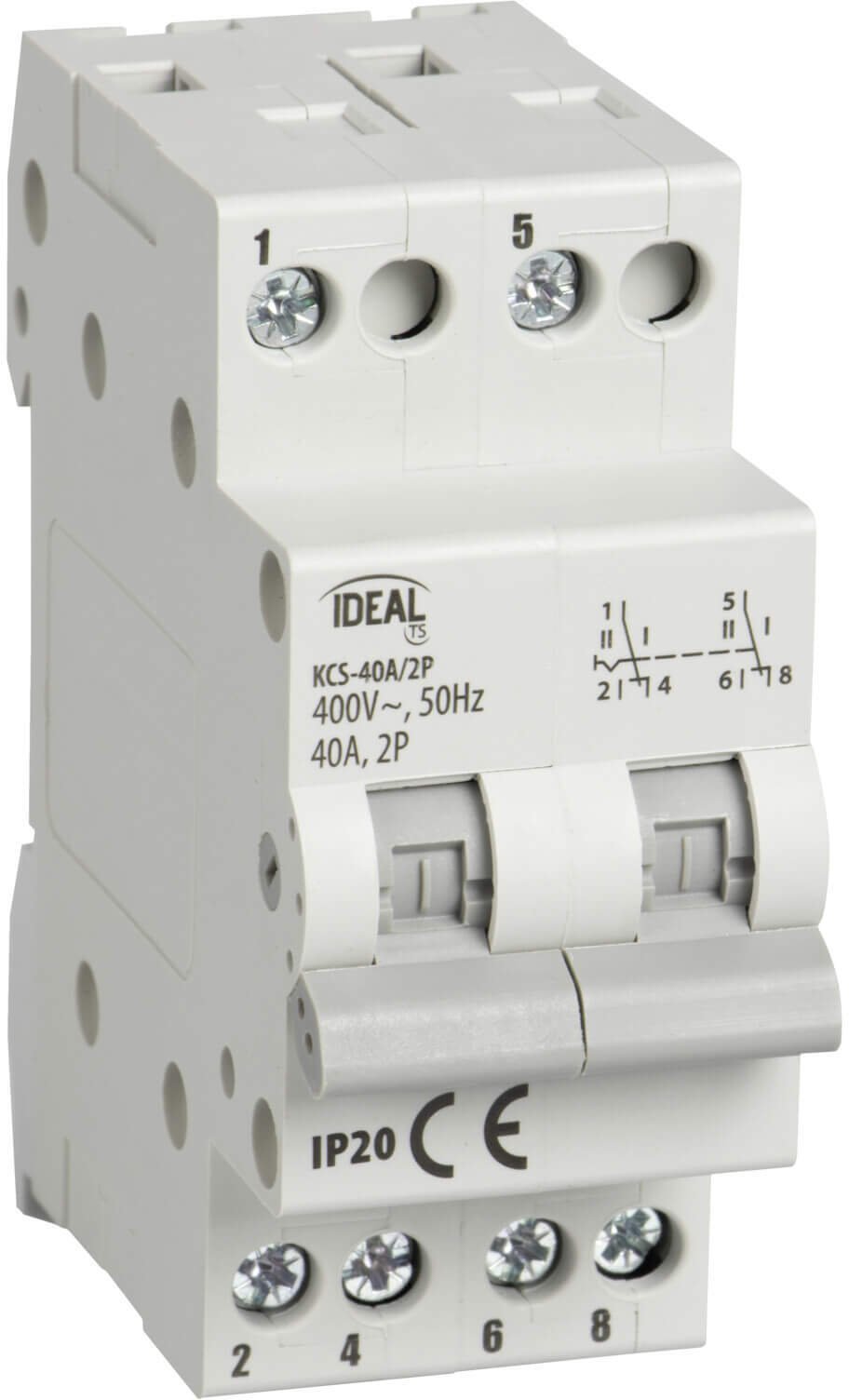Przełącznik instalacyjny I-0-II KCS-40A/2P 40A 230/400V AC 50Hz 2P IP20 23256