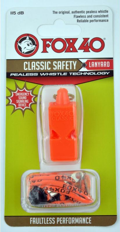 Fox40 Gwizdek 40 Classic + Sznurek Pomarańczowy (9903-0308)