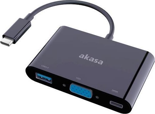 Stacja/replikator Akasa USB-C - VGA + USB-C + USB Czarny (AK-CBCA02-15BK)