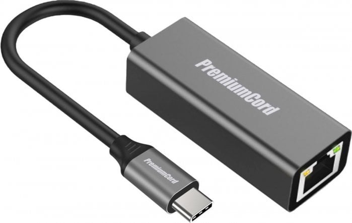 Kabel USB PremiumCord PremiumCord převodník USB-C na Gigabit konektor RJ45