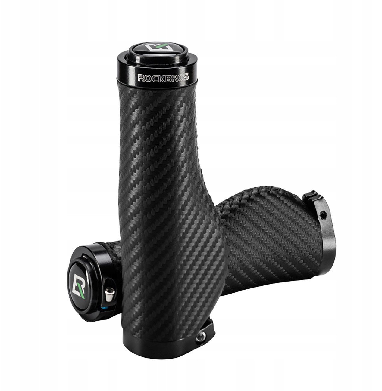 Gripy rowerowe Rockbros skręcane chwyty ergonomiczne antypoślizgowe - czarne