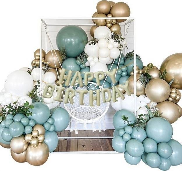Zestaw balonów Happy Birthday girlanda 124el