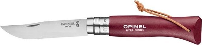 Opinel Nóż Opinel Colorama 08 Burgundy rzemień