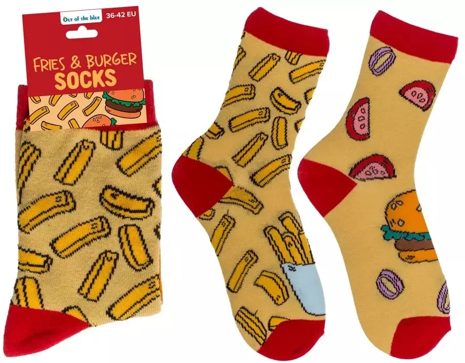 Skarpetki FAST FOOD Frytki i Burger - rozmiar 36-42