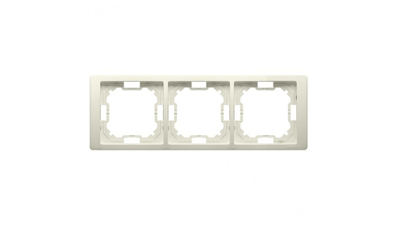 Kontakt-Simon Ramka potrójna Neos beżowa - BMRC3/12