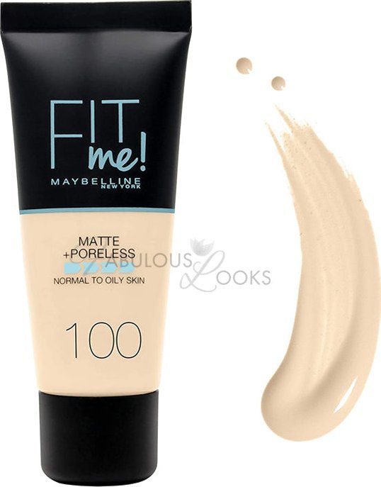 Maybelline Maybelline, Fit Me Matte + Poreless, Liquid Foundation, 100, Warm Ivory, 30 ml For Women