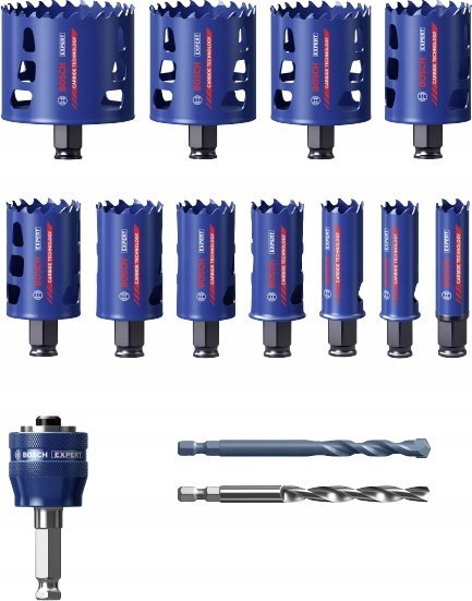 Bosch Bosch hole saw Tough material set 14 pieces - 2608900447 EXPERT RANGE