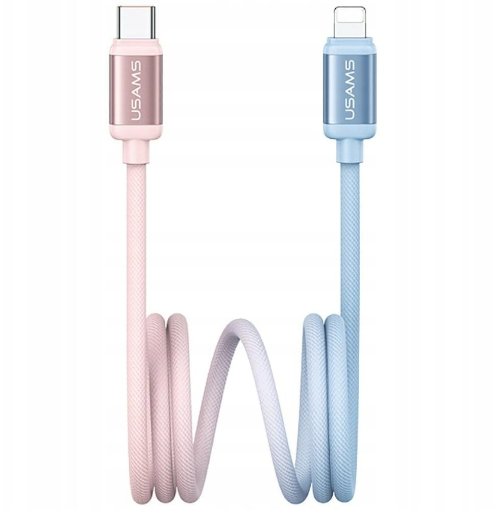 Kabel USB Usams USB-C - Lightning 1.2 m Różowy (USA1310)