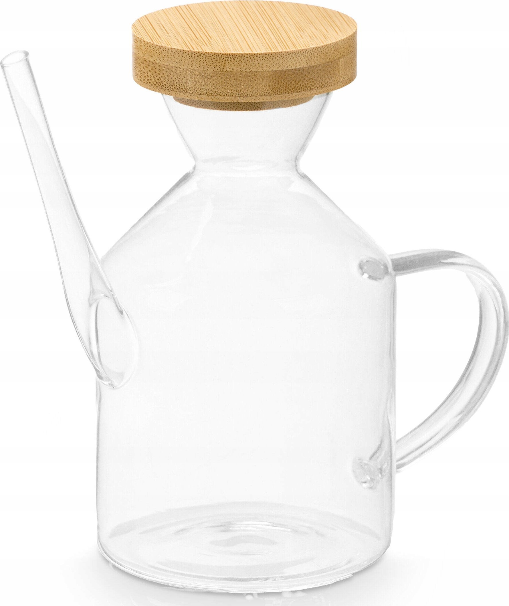 Vivalto Butelka na oliwę INTRA z bambusową pokrywką, 600 ml