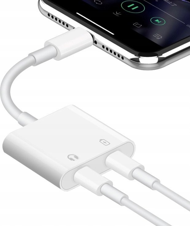 Adapter AV Co2 CO2 PRZJEŚCIÓWKA ADAPTER 2X LIGHTNING KABEL DO IPHONE X XS 11 12 13 14 PRO MAX
