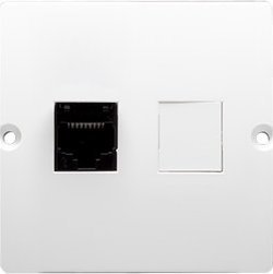 Kontakt-Simon Gniazdo komputerowe RJ45 pojedyncze BMF51.02/11 Basic moduł biały