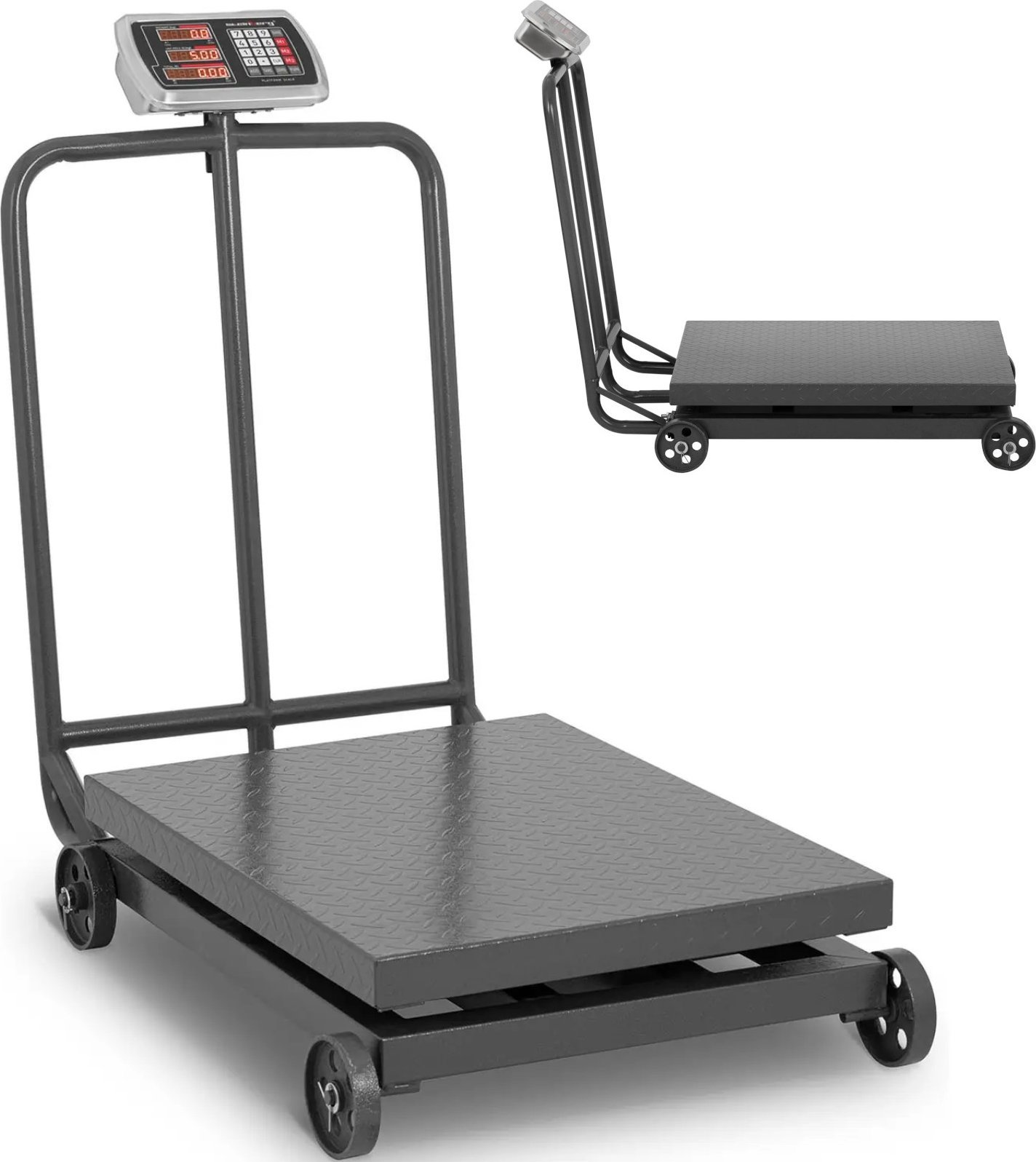 Steinberg Waga platformowa przemysłowa na kółkach LED 1000 kg / 200 g Waga platformowa przemysłowa na kółkach LED 1000 kg / 200 g