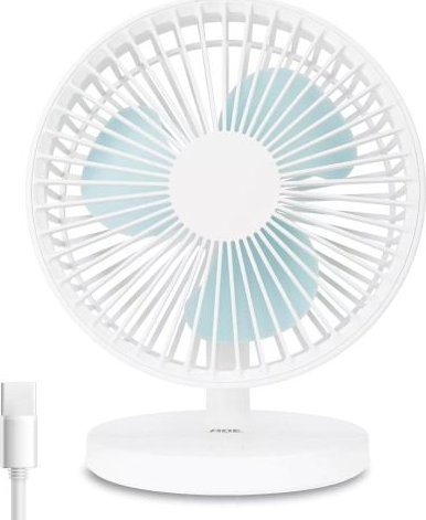 Wentylator ADE Wentylator stołowy ładowany przez usb, śred. 18 x 22 cm, biały / ADE