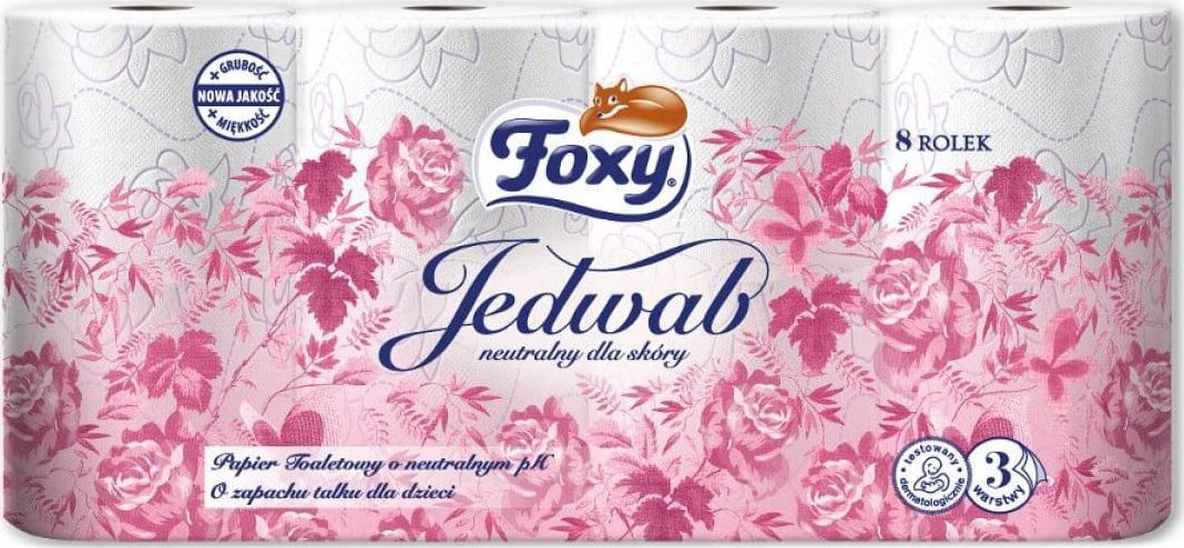 Foxy Foxy Jedwab Papier toaletowy, 3-warstwowy, zapachowy - Biały