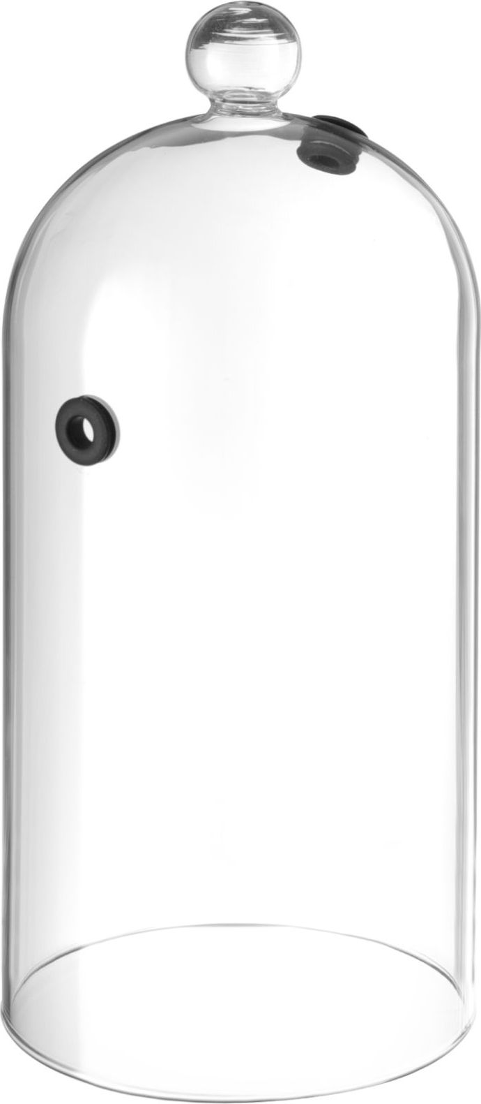 Hendi Kopułka szklana podłużna do wędzenia potraw na talerzu z otworem śr. 130 mm - Hendi 199657 Kopułka szklana podłużna do wędzenia potraw na talerz