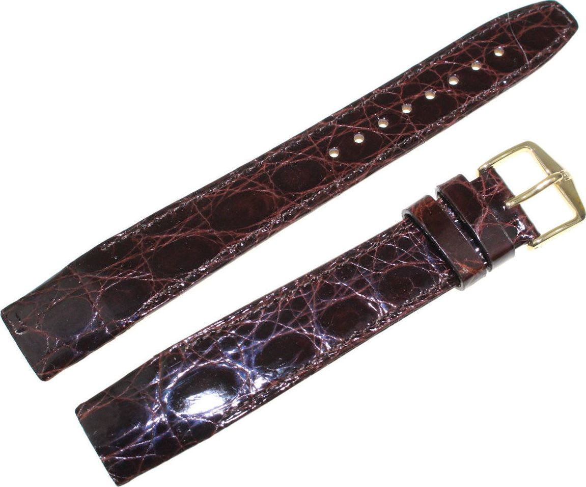 Hirsch Skórzany pasek do zegarka ze skóry krokodyla 18 mm HIRSCH 18800810OE-1-18