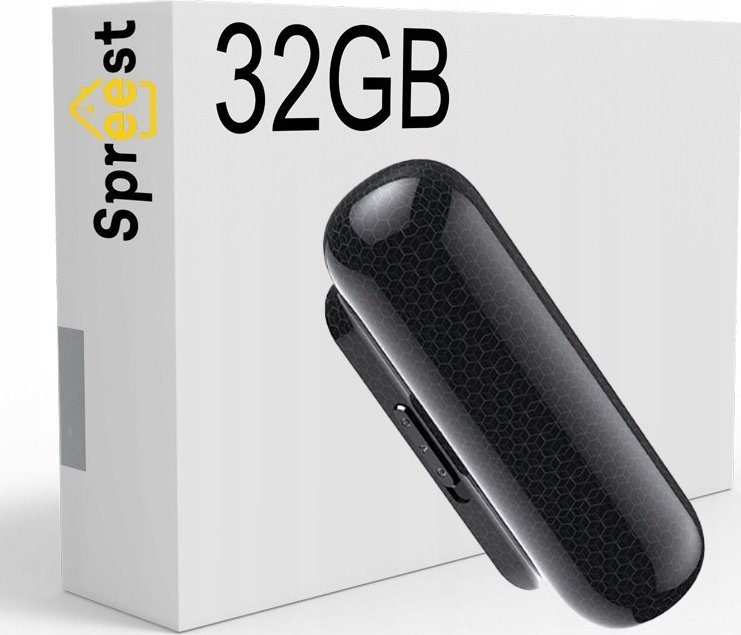 Dyktafon Spreest Dyktafon 32GB PODSŁUCH 500H SZPIEGOWSKI DETEKCJA