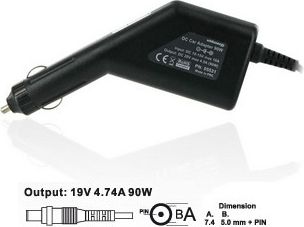 Zasilacz do laptopa Whitenergy 90 W, 5 mm, 4.7 A, 19 V (6744)