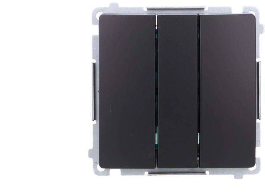Simon Basic Łącznik potrójny (moduł) 10AX, 250V, szybkozłącza, czarny BMW31.01/49