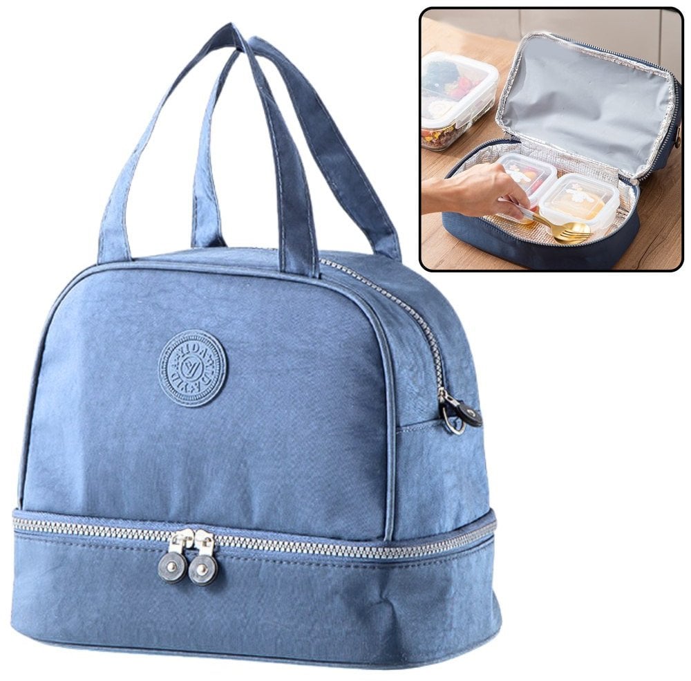 Torba Termiczna Izolacyjna Śniadaniowa Pas z Regulacją Niebieska 27cm