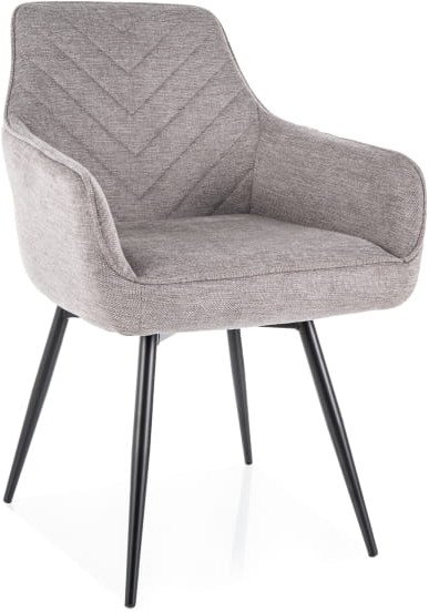 Krzesło fotelowe SERVIO BREGO szare