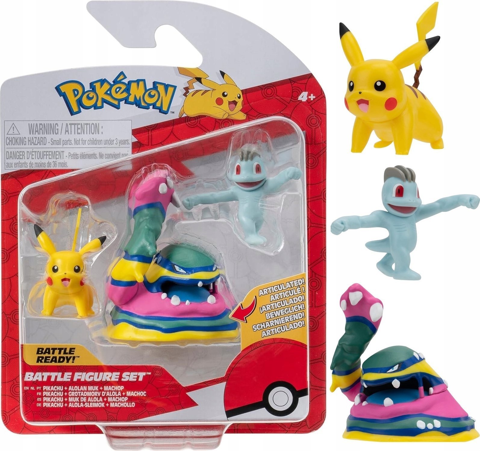 Figurka Jazwares Pokemon: Battle Figure - Zestaw z 3 figurkami Pokemon (PKW3597)